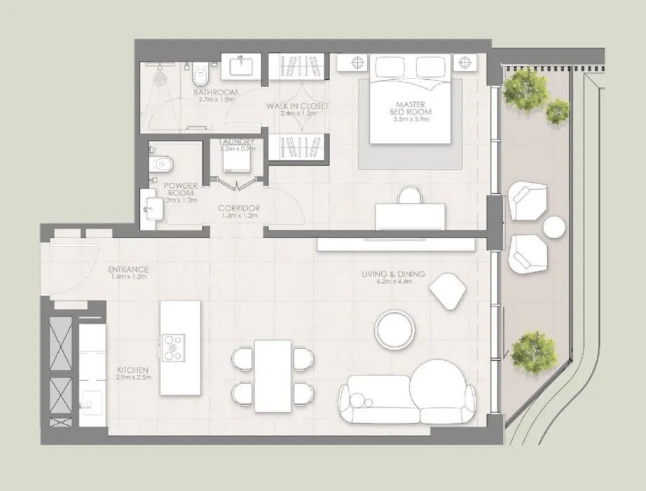 1 bedroom